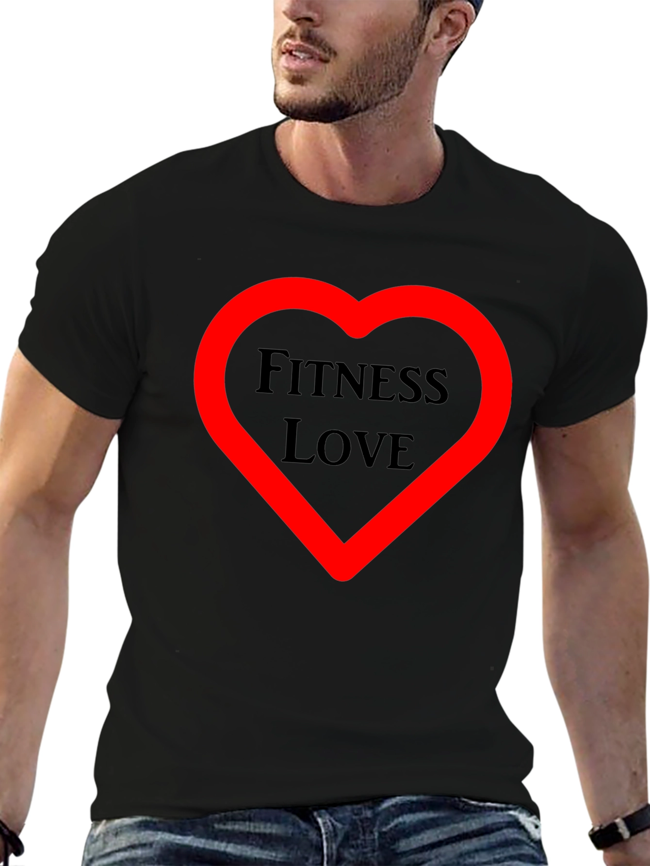Fitness Love Graphic Tee - Workout Motivation Shirt
