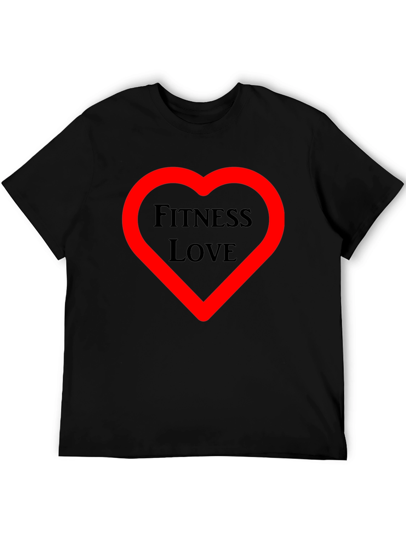 Fitness Love Graphic Tee - Workout Motivation Shirt
