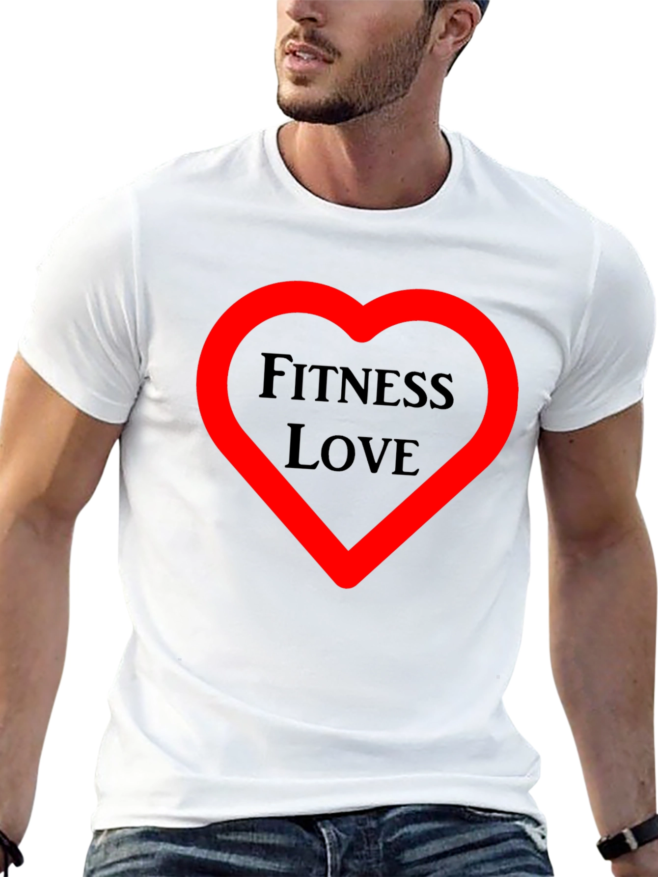 Fitness Love Graphic Tee - Workout Motivation Shirt