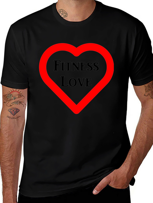 Fitness Love Graphic Tee - Workout Motivation Shirt