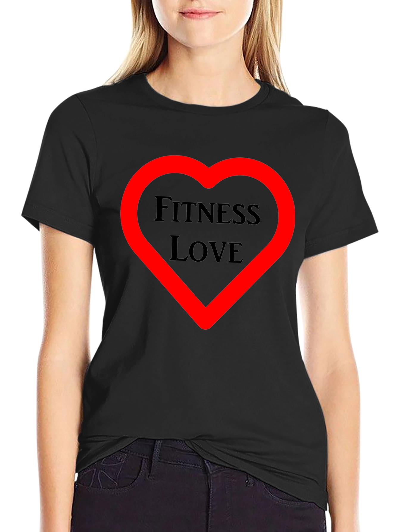 Fitness Love Graphic Tee - Workout Motivation Shirt