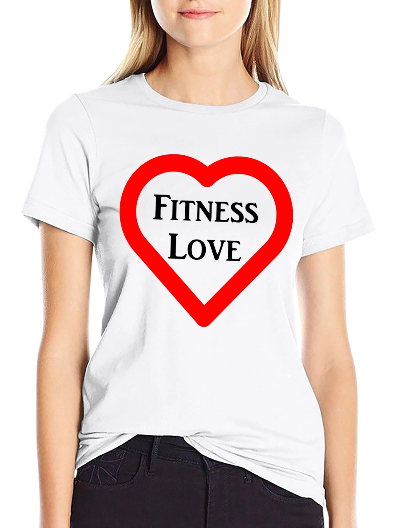Fitness Love Graphic Tee - Workout Motivation Shirt
