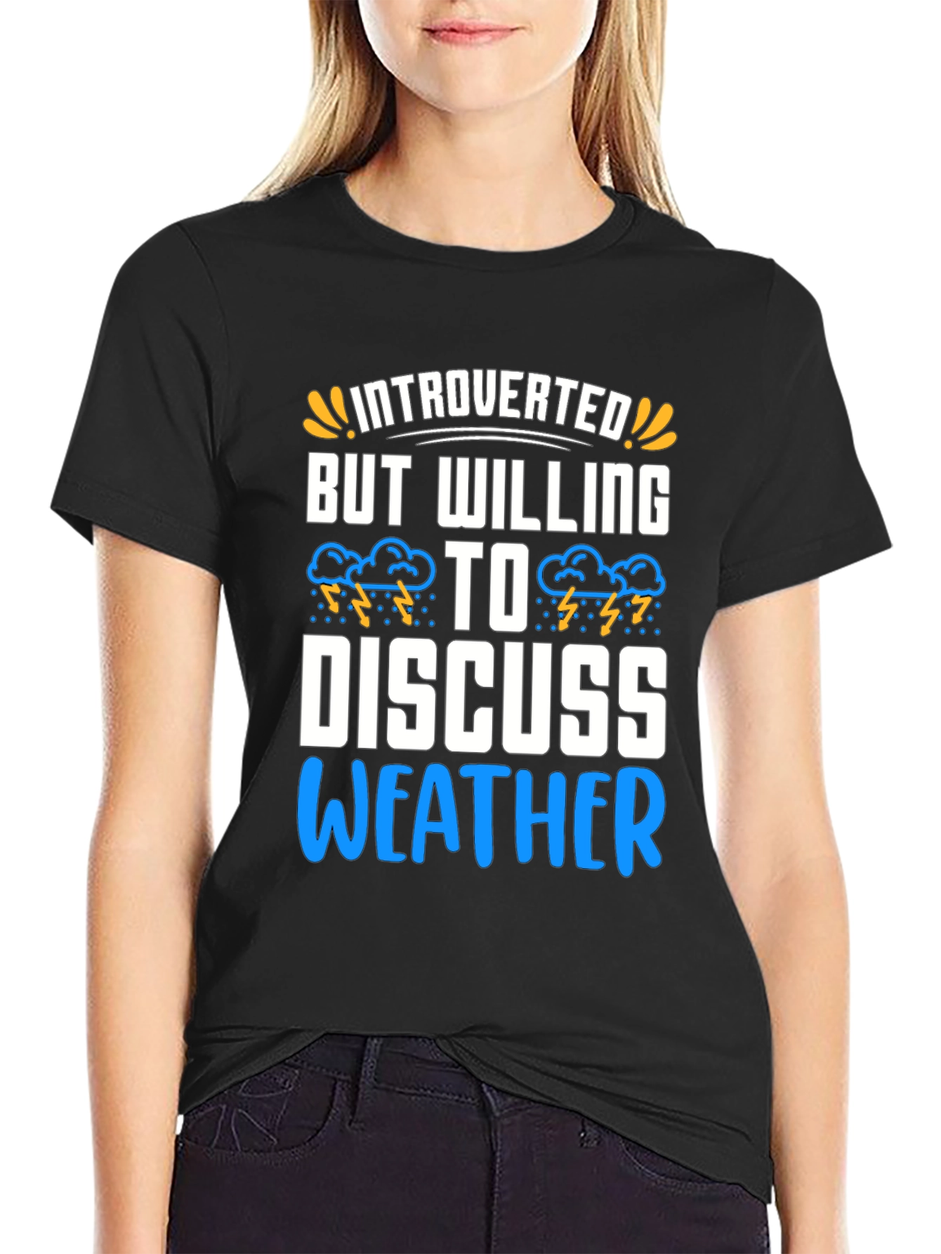 Introverted Weather Enthusiast Graphic Tee