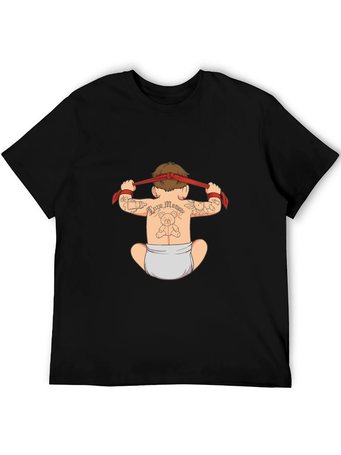 Tattooed Baby Graphic Black T-Shirt