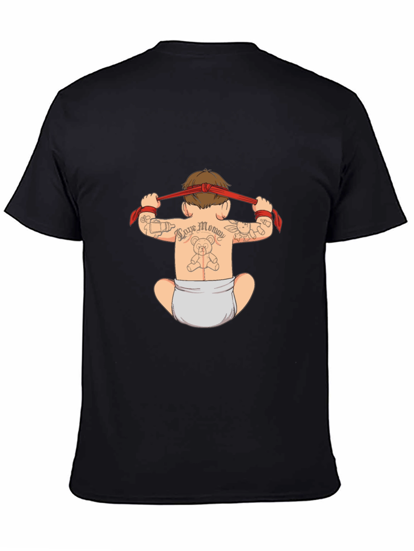 Tattooed Baby Graphic Black T-Shirt