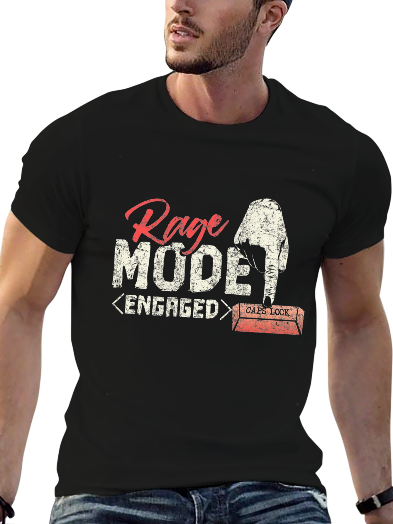 Rage Mode Engaged Graphic Tee - Novelty Gamer Shirt