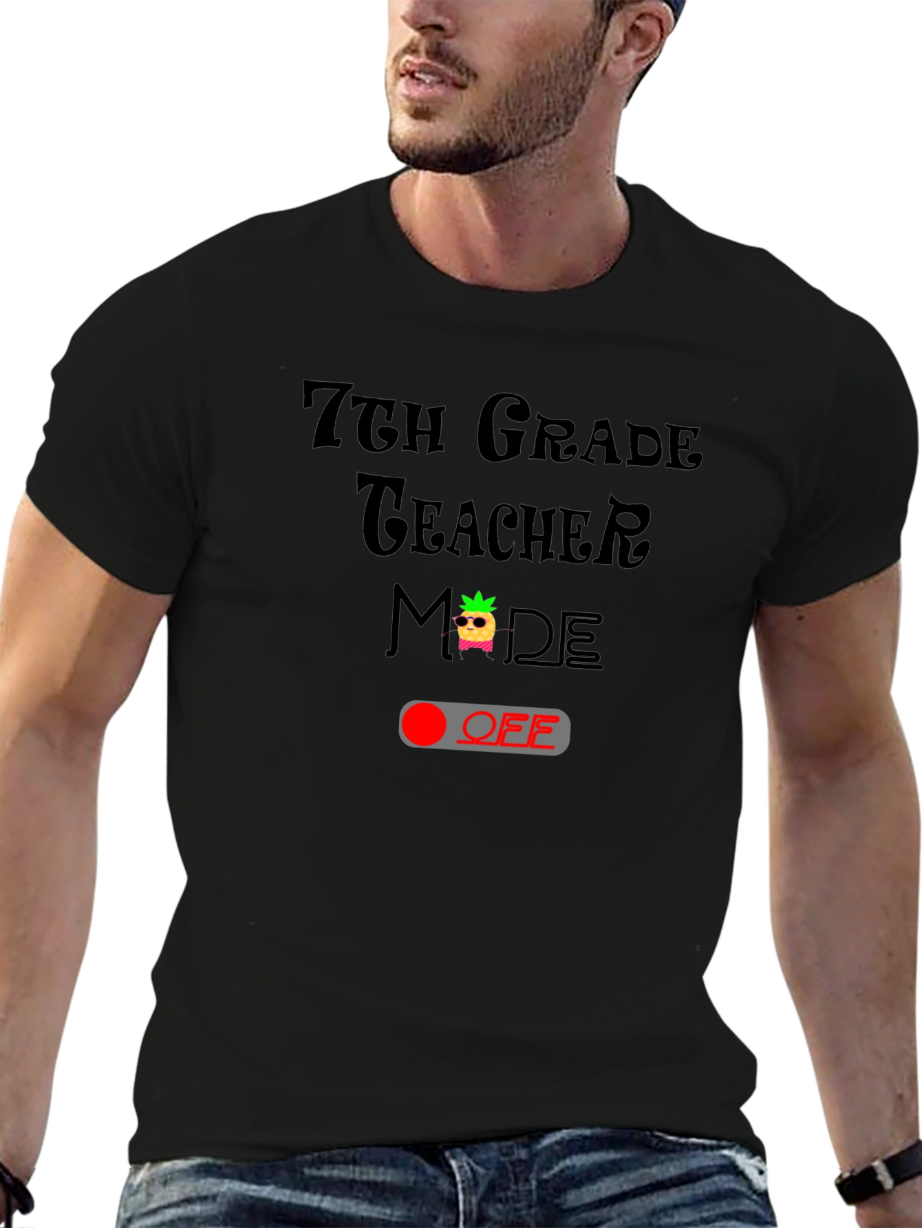 7th Grade Teacher Mode Off T-Shirt