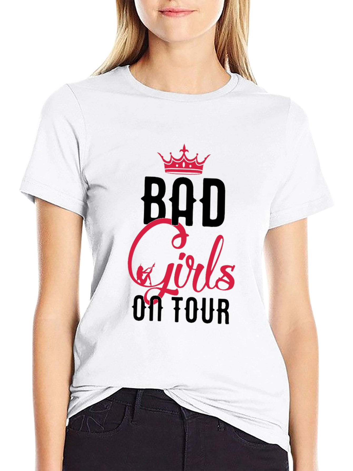 Bad Girls on Tour Black Graphic T-Shirt