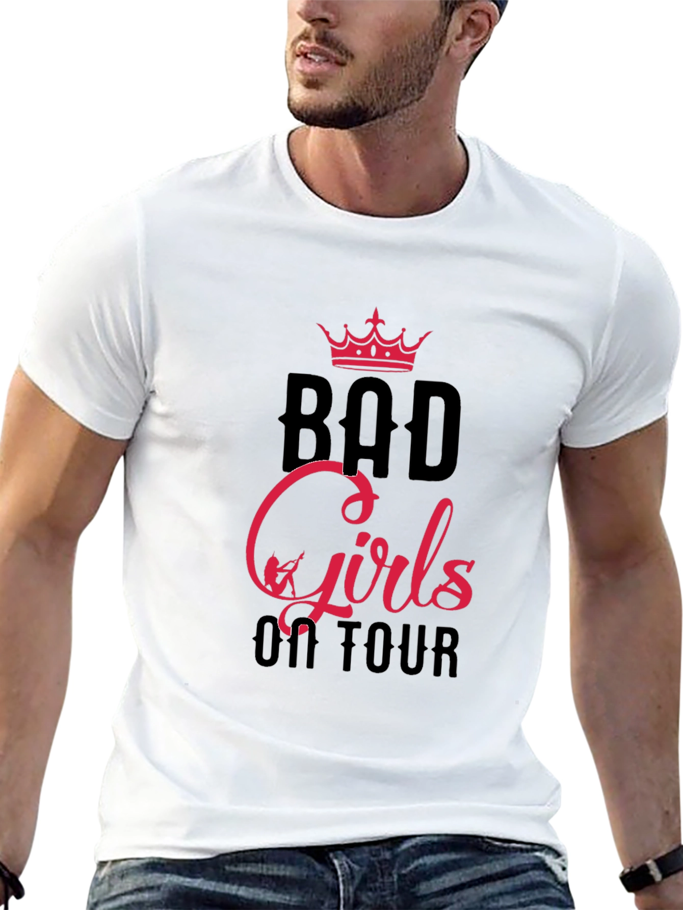 Bad Girls on Tour Black Graphic T-Shirt
