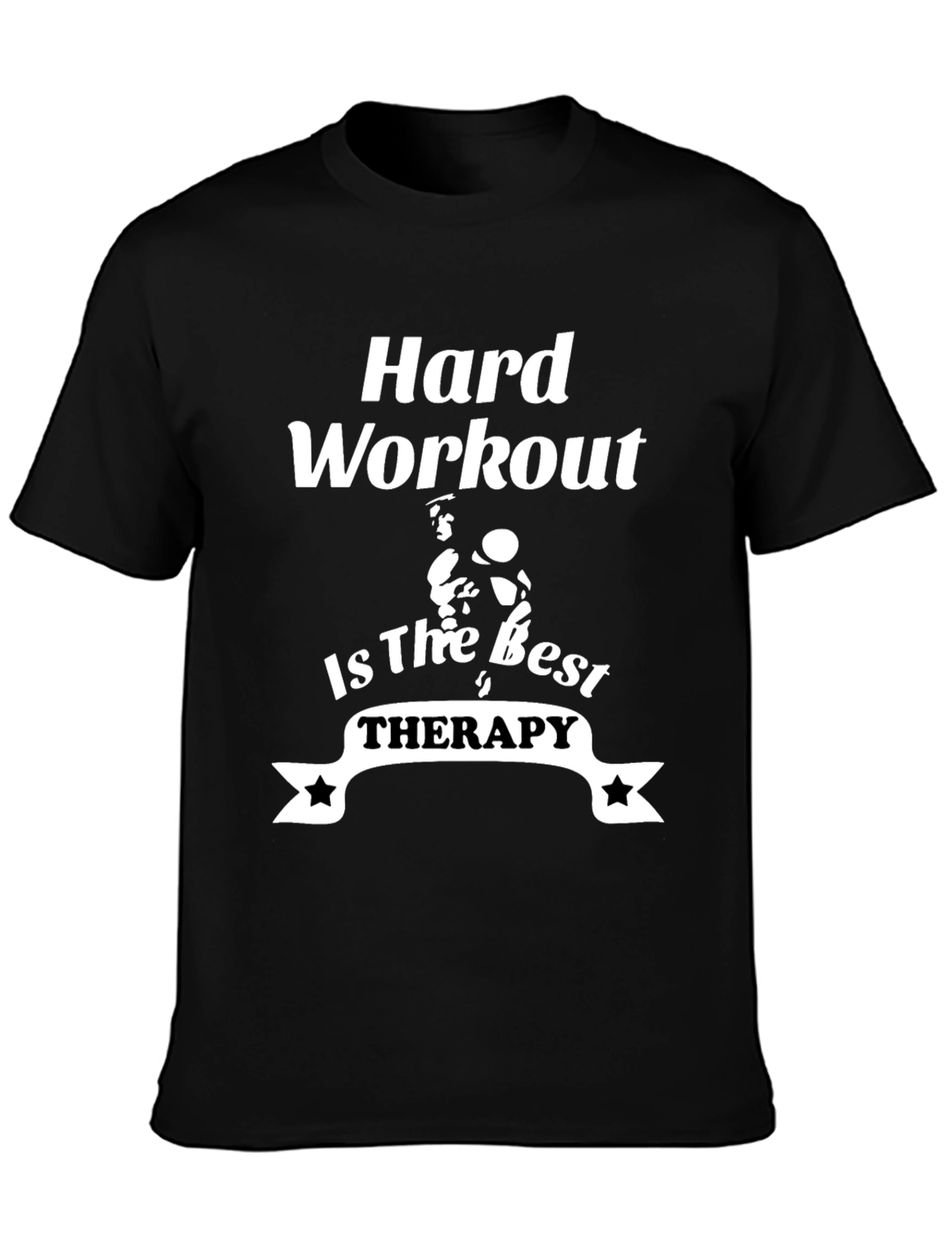 Hard Workout Therapy T-Shirt - Black