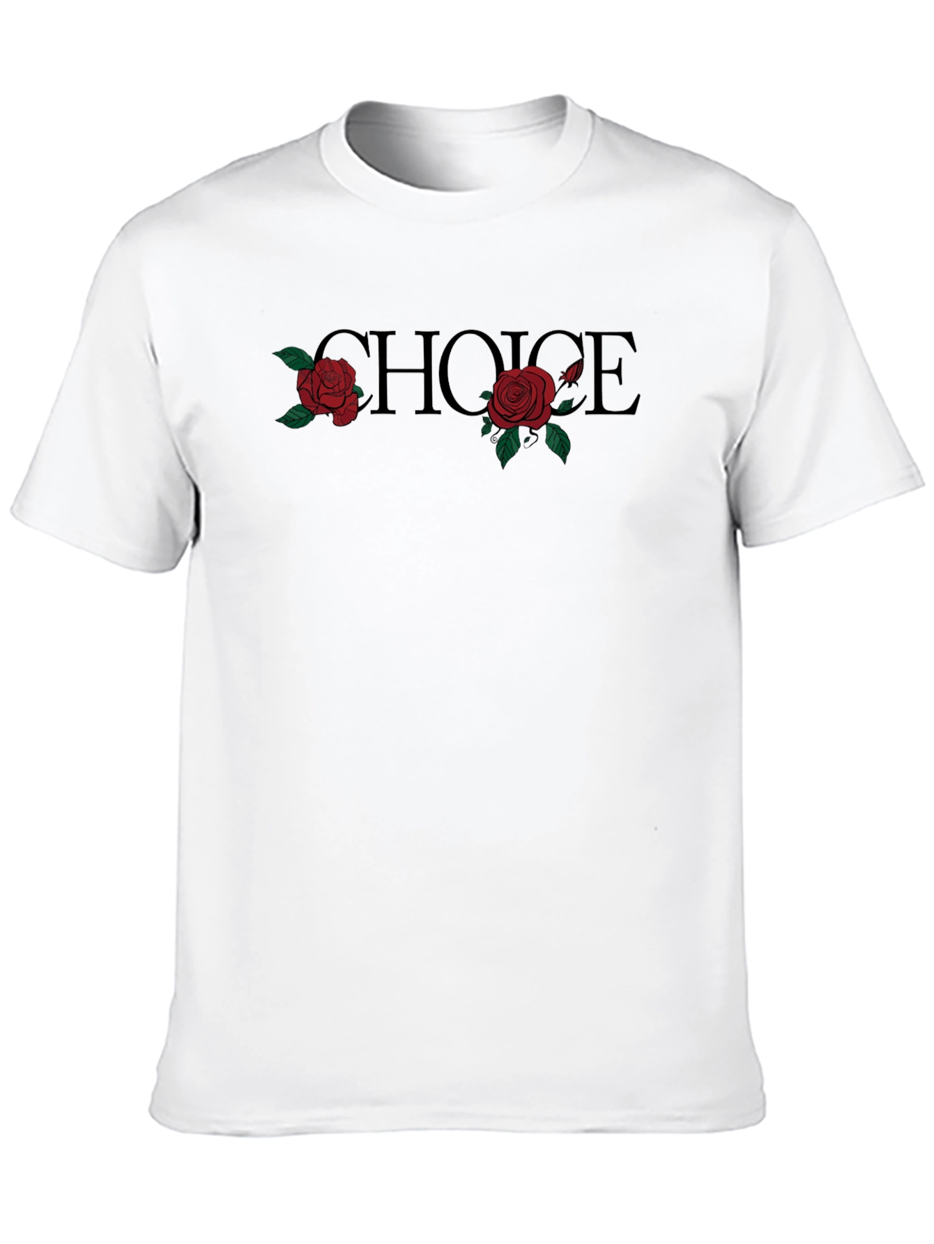 Choice Rose Graphic Black T-Shirt