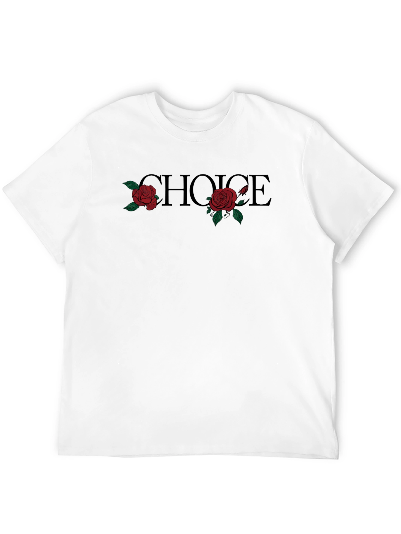 Choice Rose Graphic Black T-Shirt