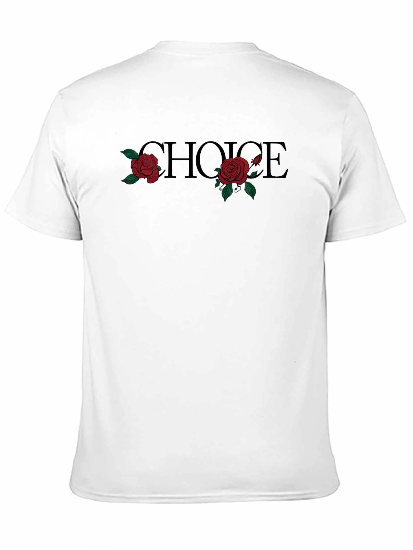 Choice Rose Graphic Black T-Shirt