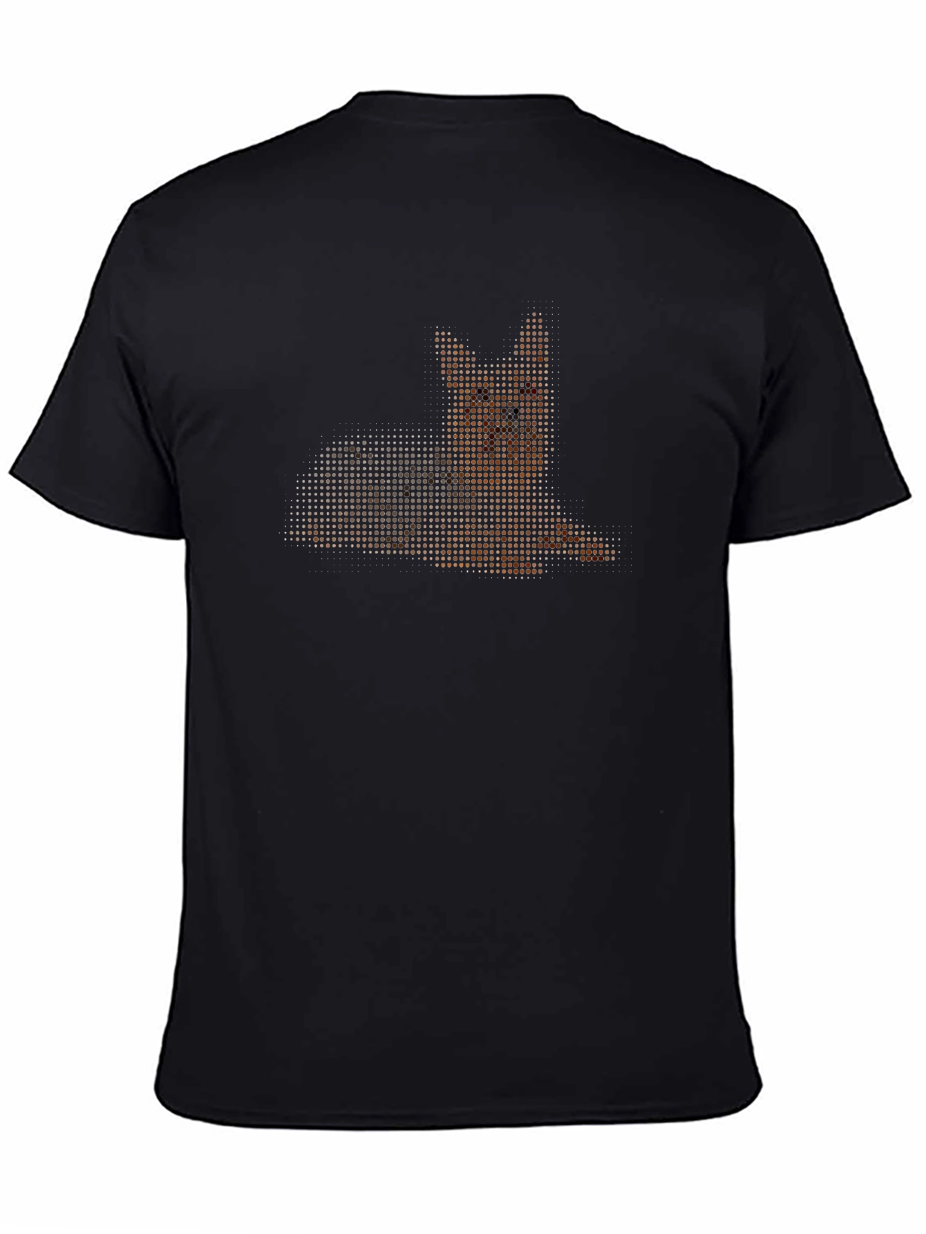 German Shepherd Graphic Print Black T-Shirt