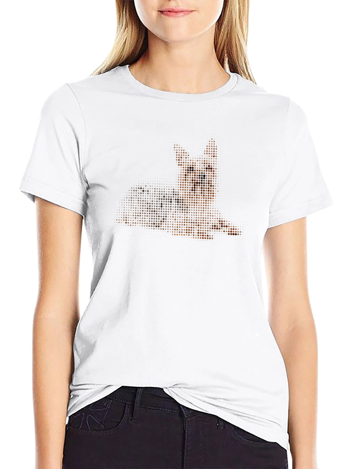 German Shepherd Graphic Print Black T-Shirt