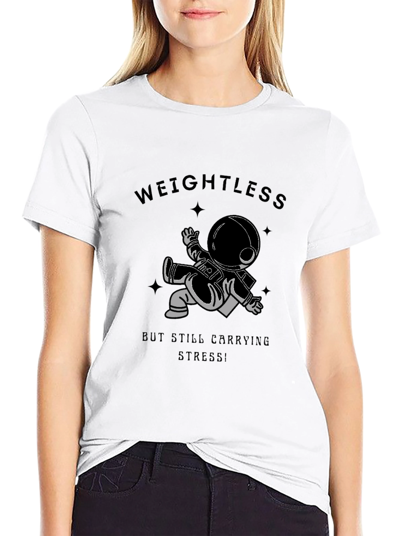 Weightless Astronaut Graphic Tee - Black