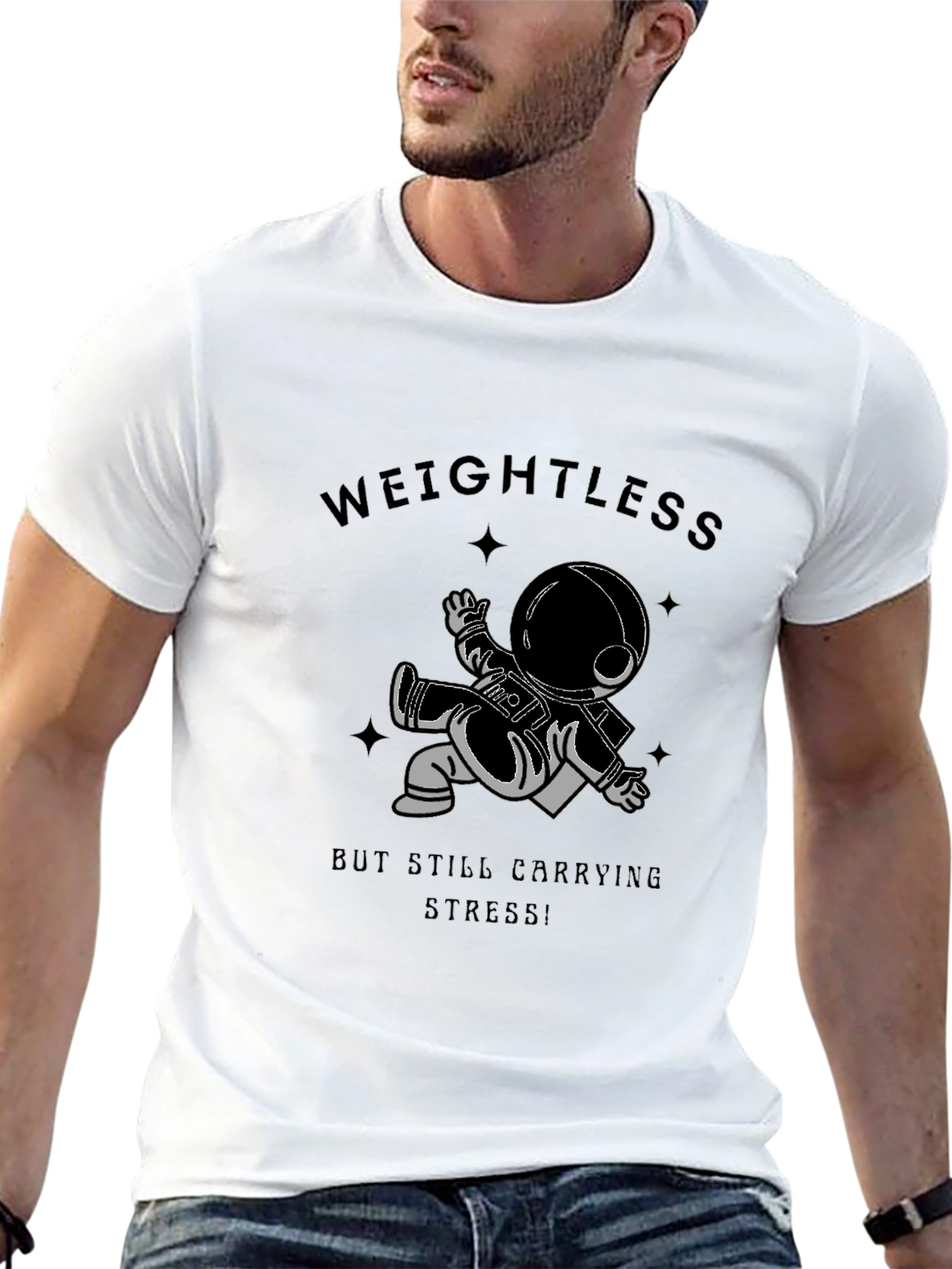 Weightless Astronaut Graphic Tee - Black