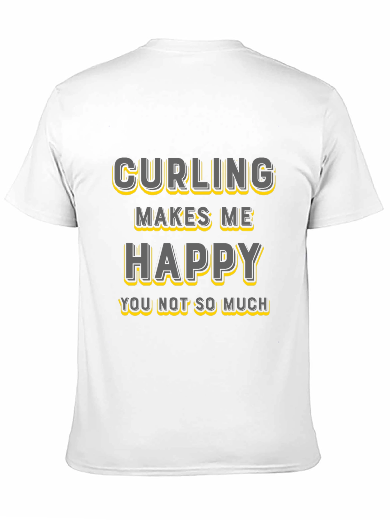 Curling Makes Me Happy Graphic Tee