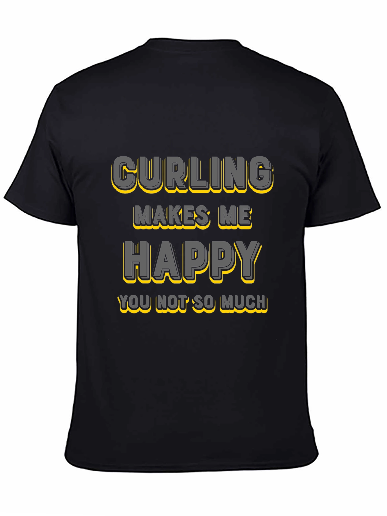 Curling Makes Me Happy Graphic Tee