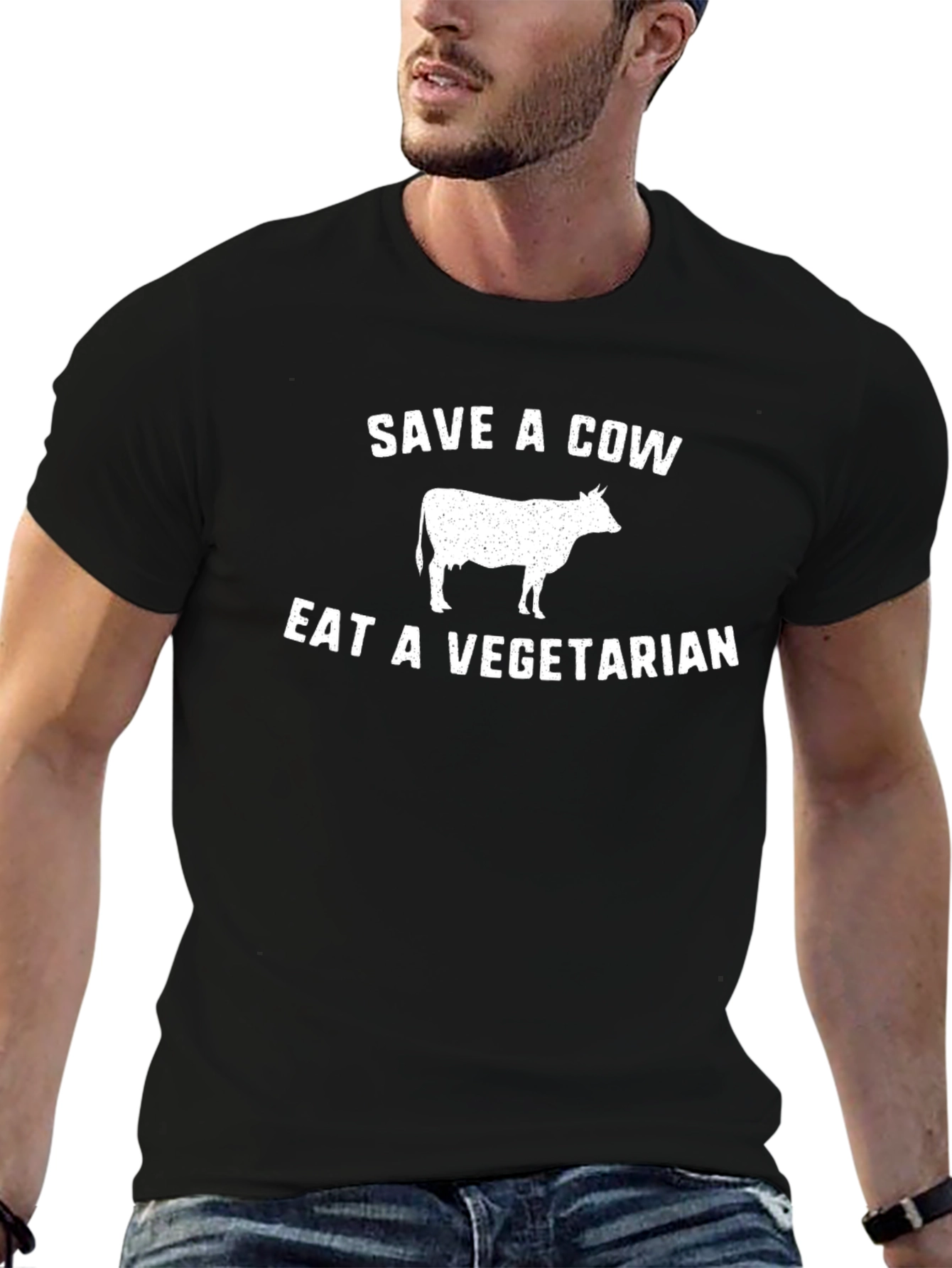 Save a Cow Eat a Vegetarian Graphic Tee