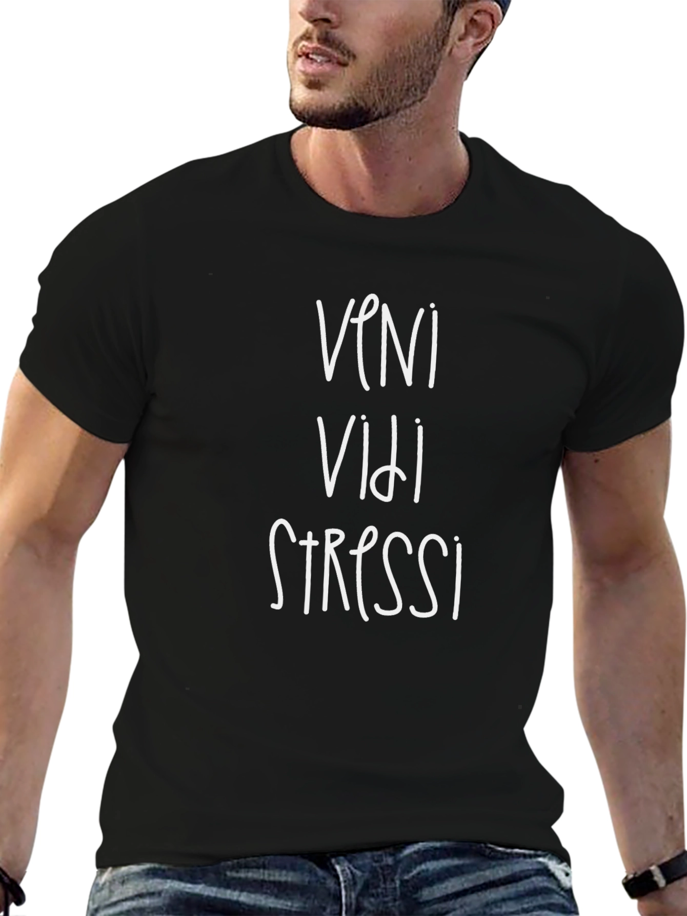 Veni Vidi Stressi T-Shirt Funny Slogan Tee