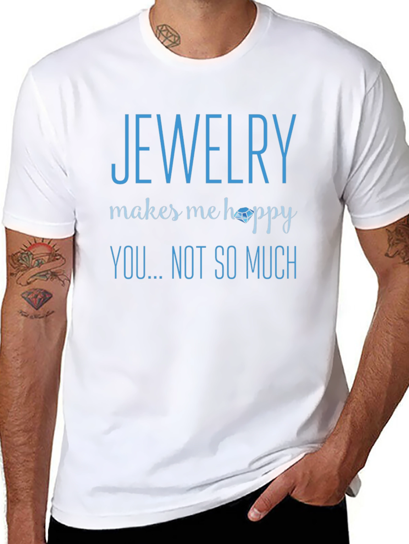 Jewelry Makes Me Happy T-Shirt - Novelty Graphic Tee