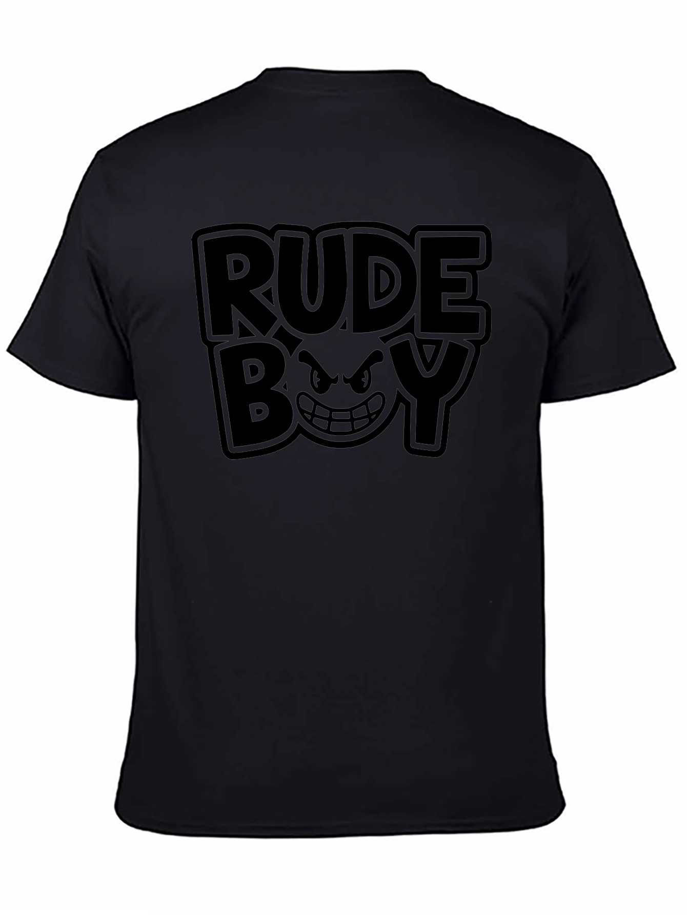 Rude Boy Graphic Print Black T-Shirt