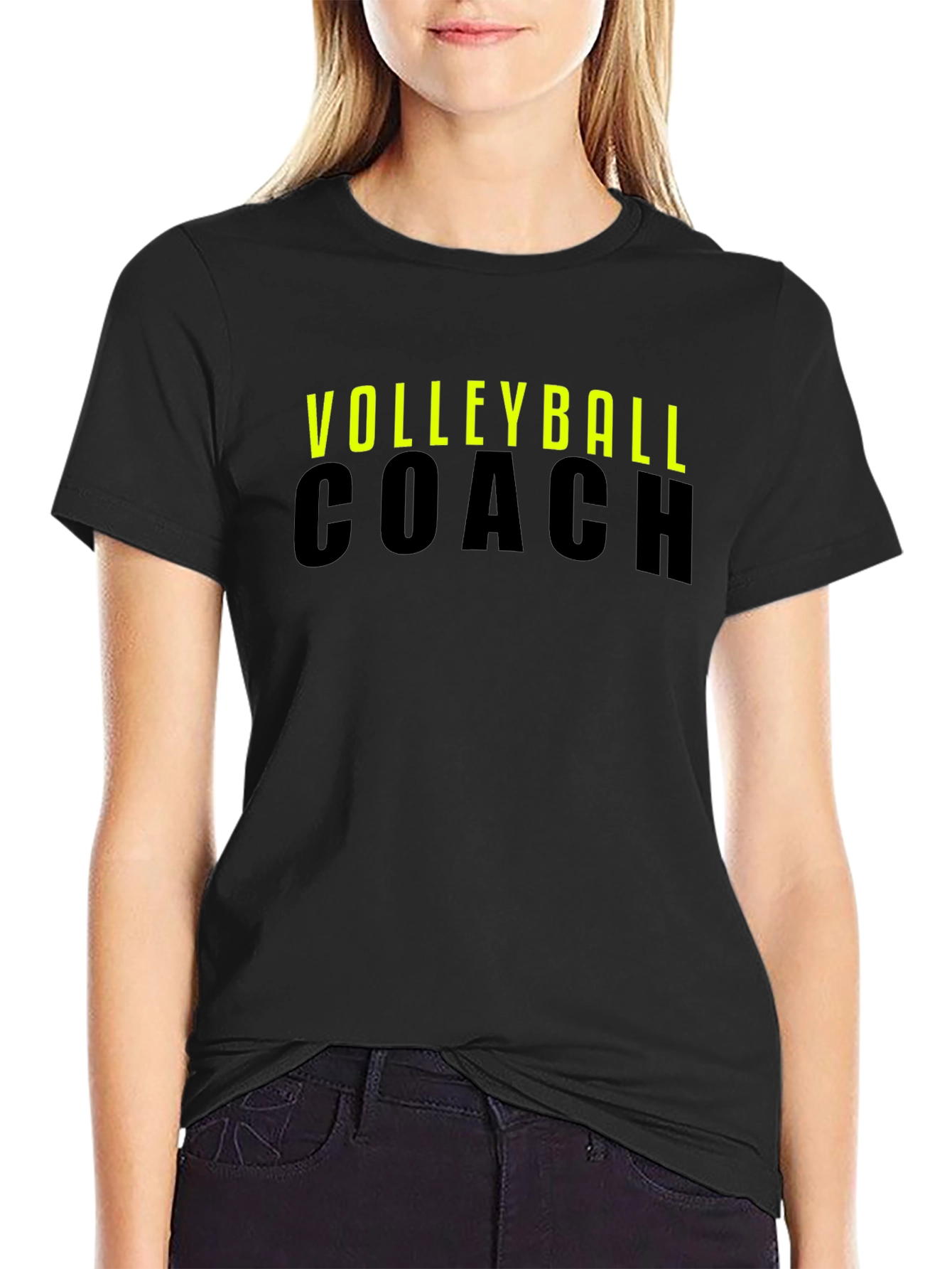 Volleyball Coach T-Shirt - Black