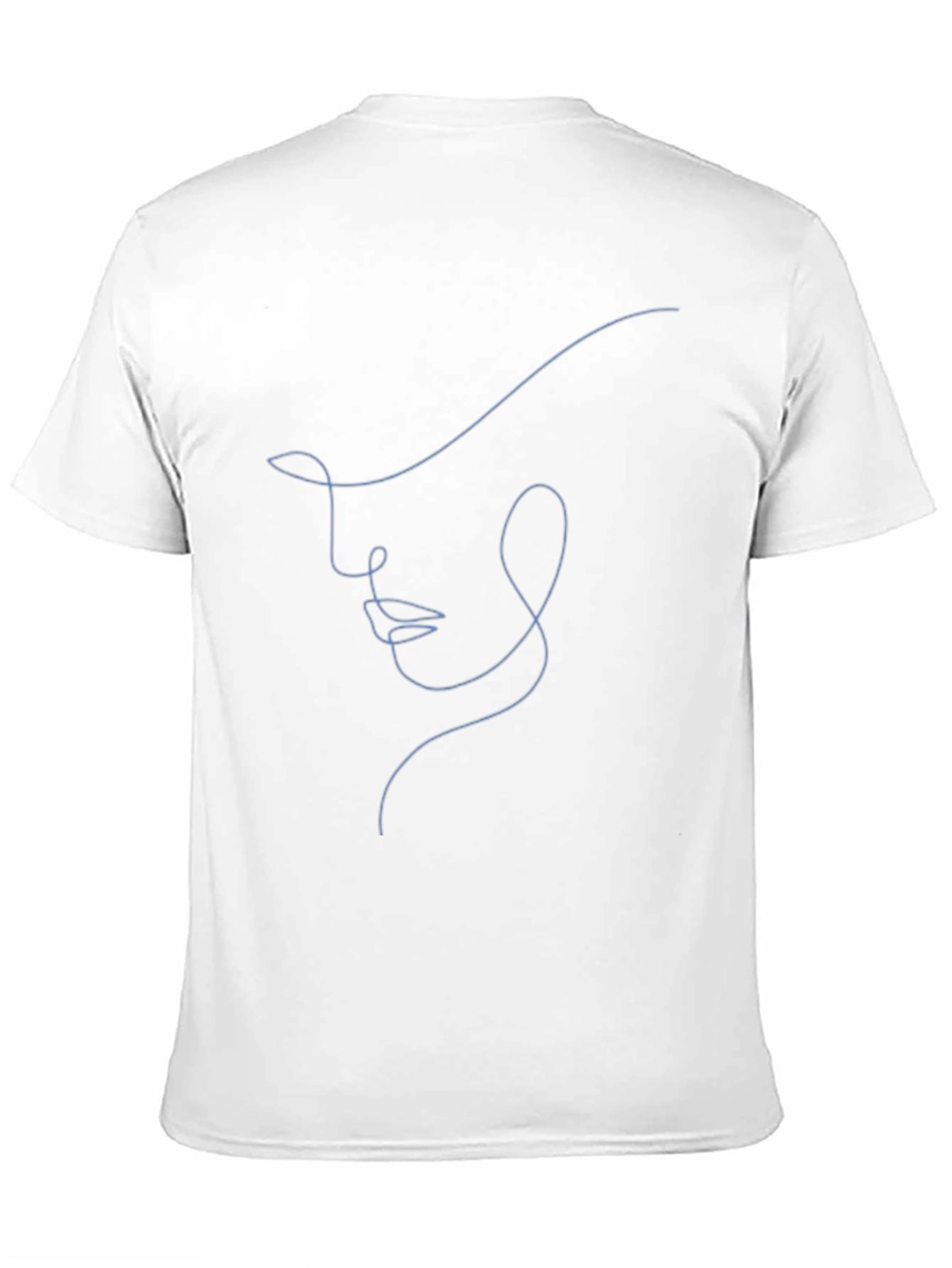 Abstract Face Line Art Black T-Shirt - Unisex