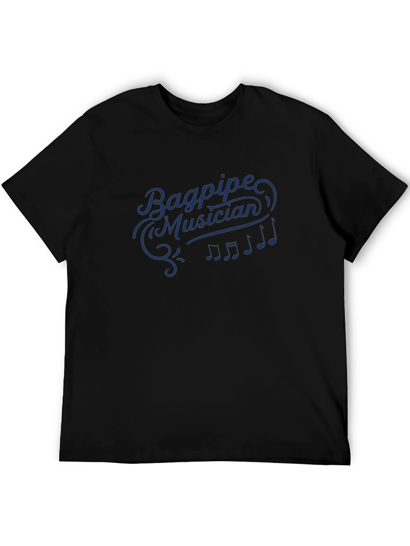 Bagpipe Musician Graphic Tee - Black