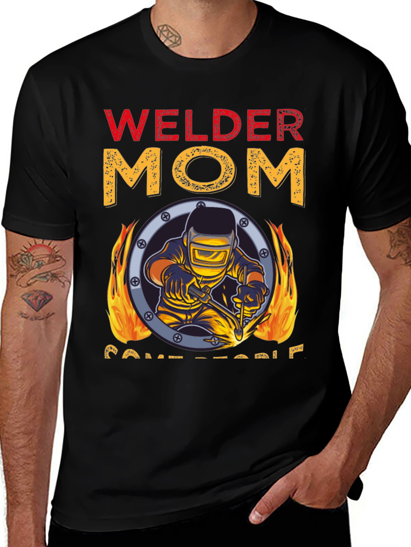 Welder Mom Graphic T-Shirt - Black Tee