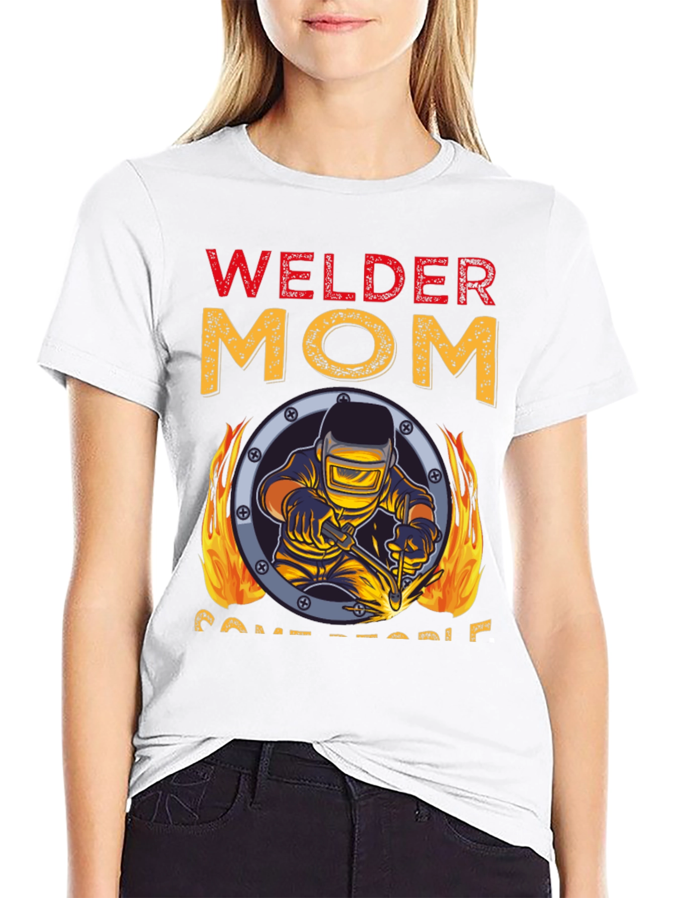 Welder Mom Graphic T-Shirt - Black Tee