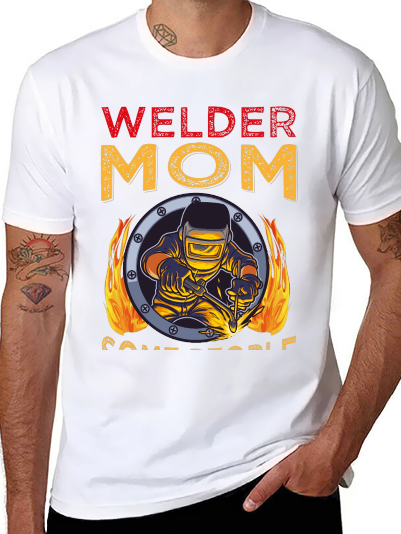 Welder Mom Graphic T-Shirt - Black Tee