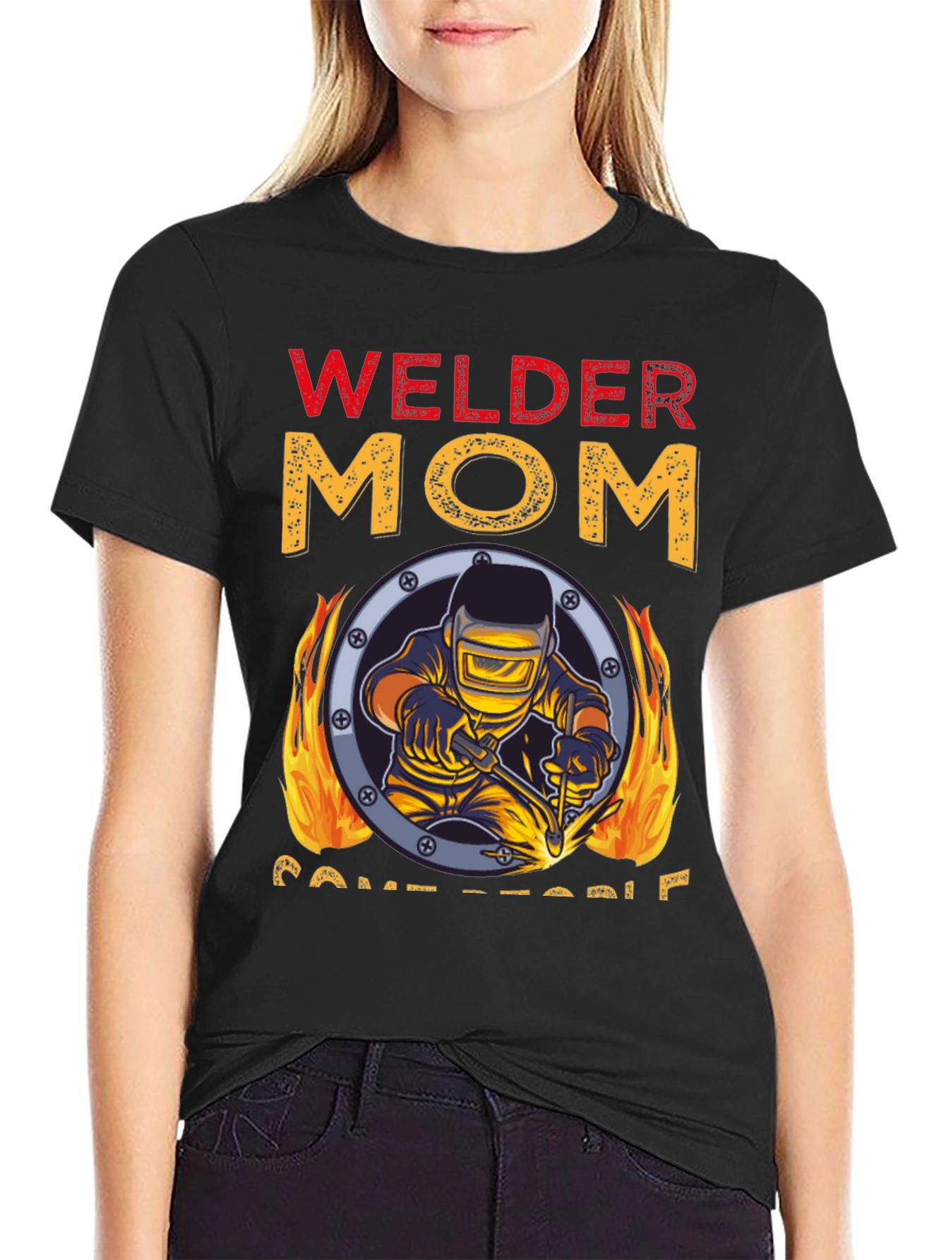 Welder Mom Graphic T-Shirt - Black Tee