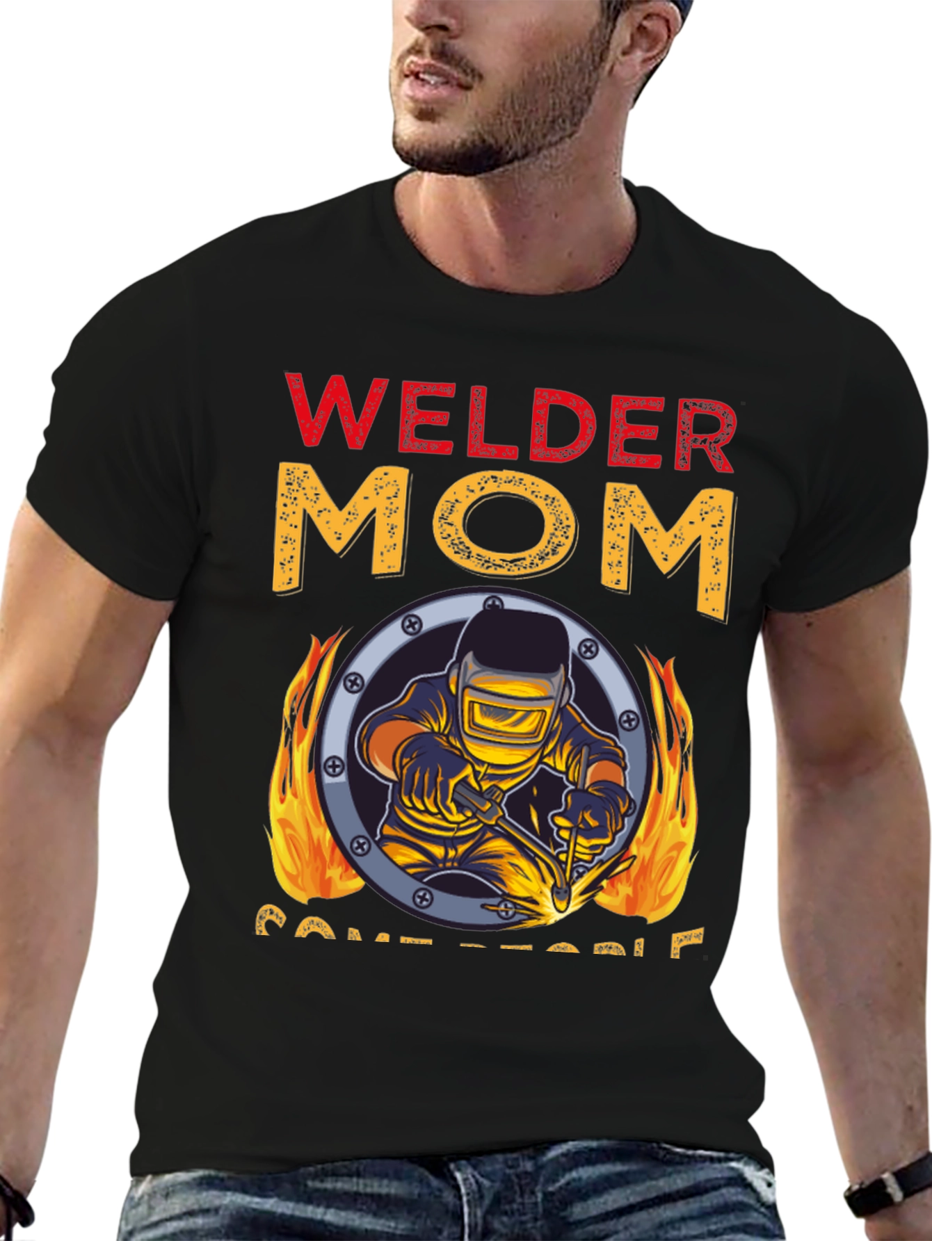 Welder Mom Graphic T-Shirt - Black Tee