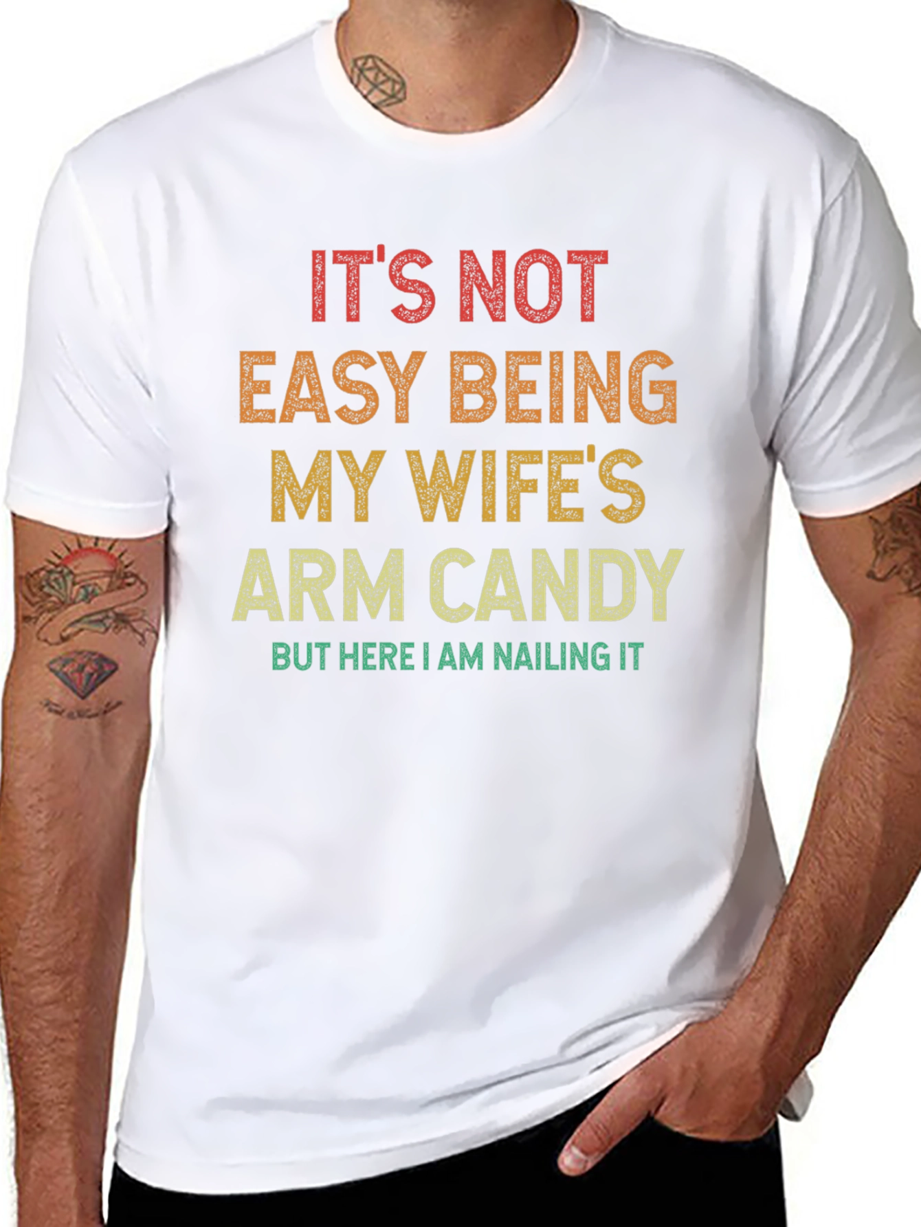 Funny Arm Candy Graphic T-Shirt