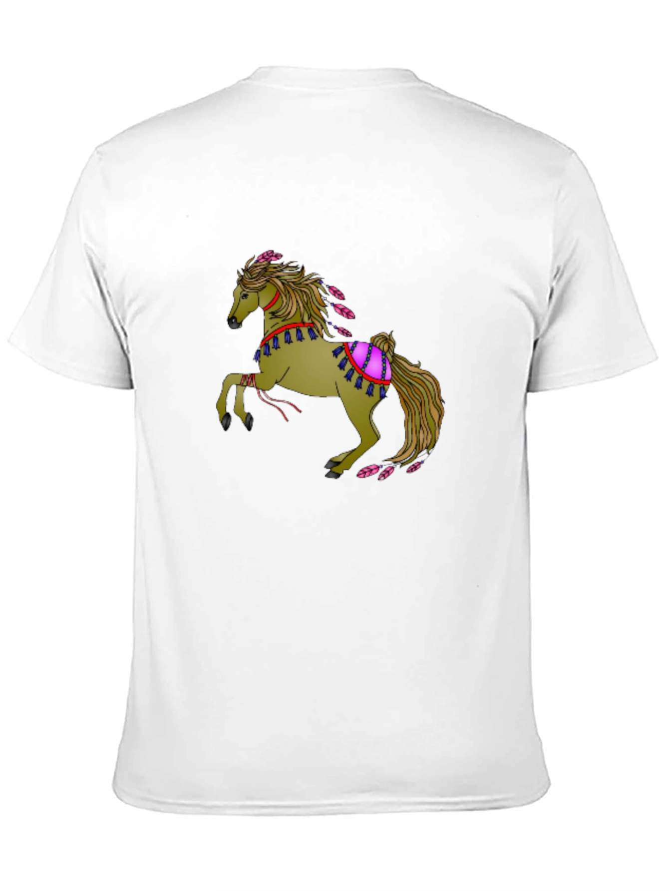 Mens Black Horse Graphic Tee