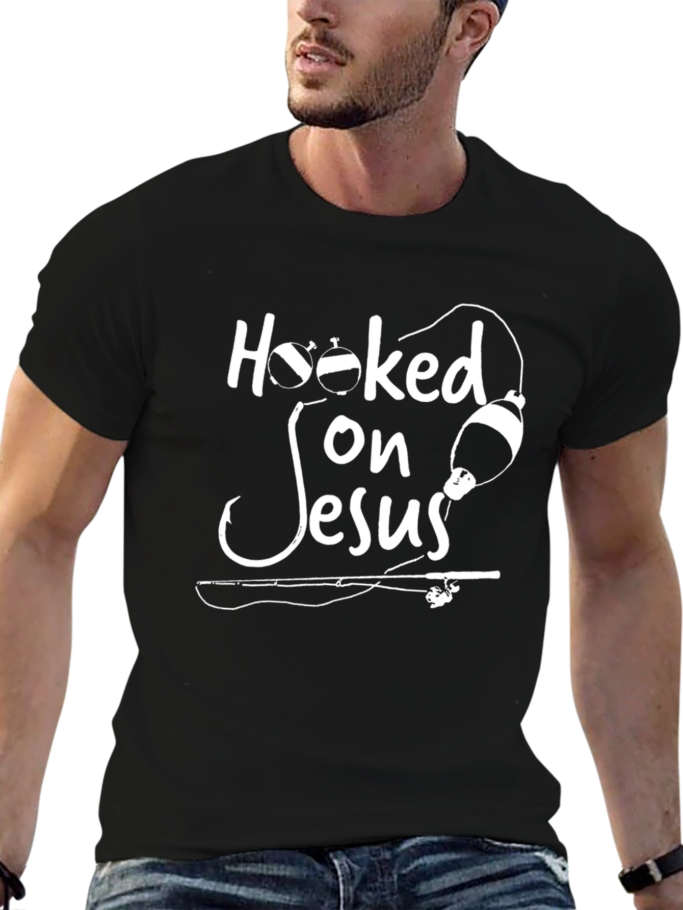 Hooked On Jesus T-Shirt - Fishing Faith Apparel