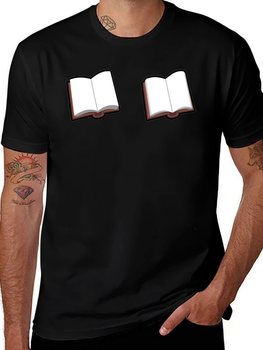 Bookworm Black Tee - Novelty Book Graphic T-Shirt