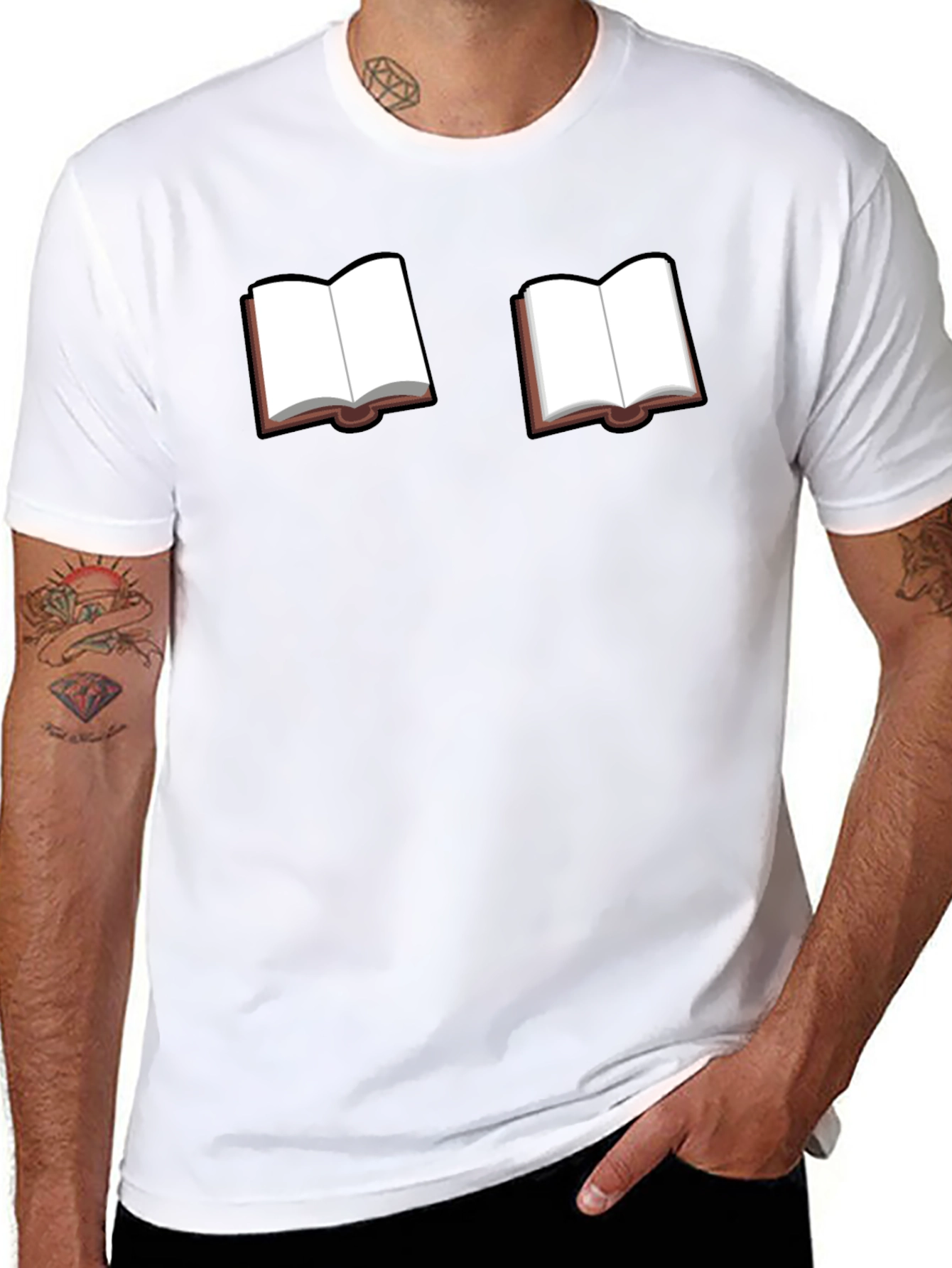 Bookworm Black Tee - Novelty Book Graphic T-Shirt