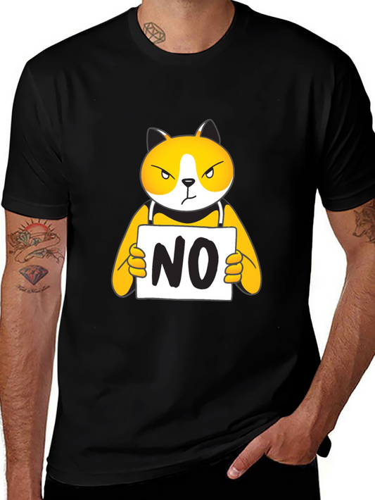 Funny NO Cat Graphic T-Shirt