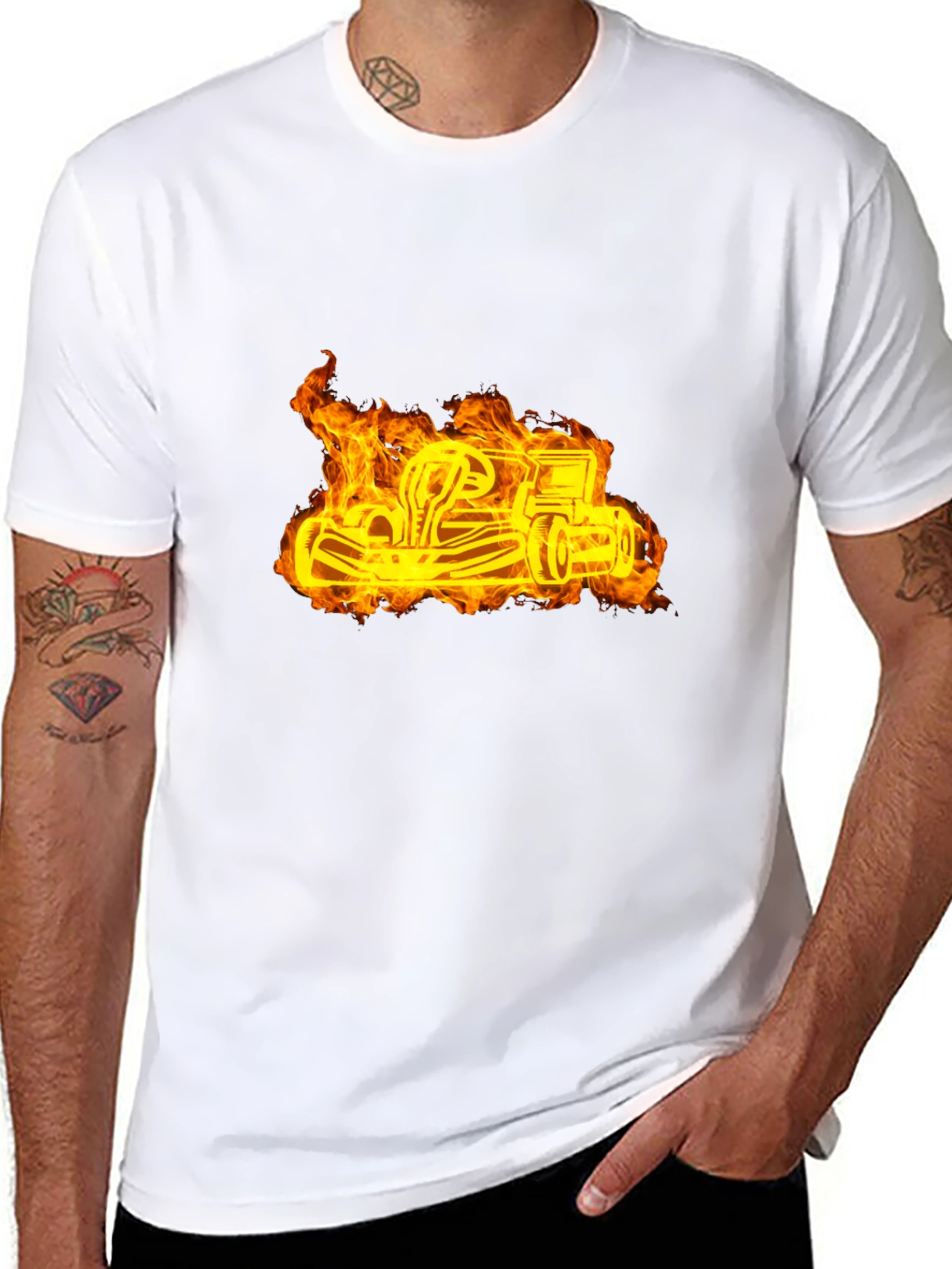 Fiery Go-Kart T-Shirt - Speed Demon Style