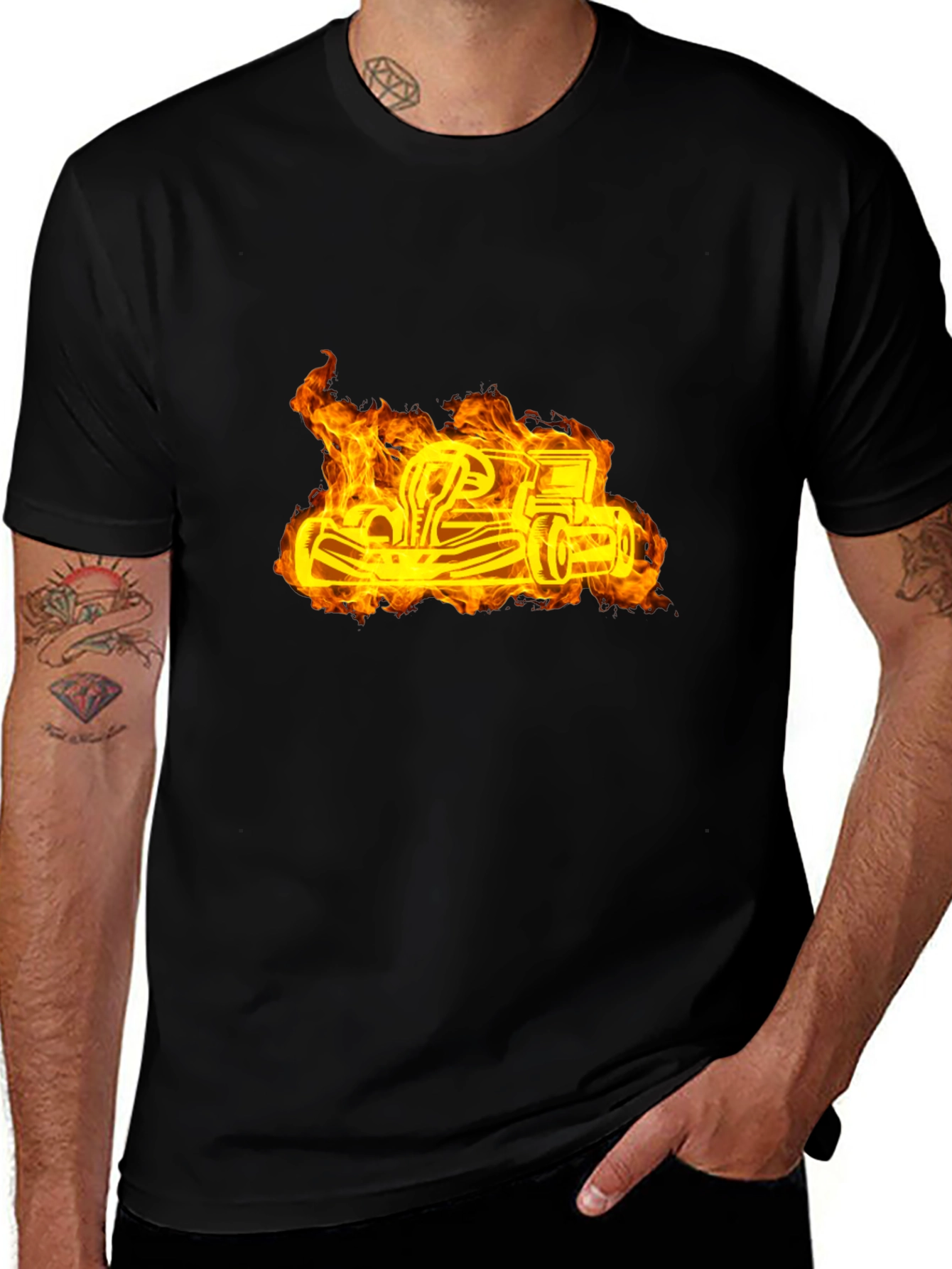 Fiery Go-Kart T-Shirt - Speed Demon Style