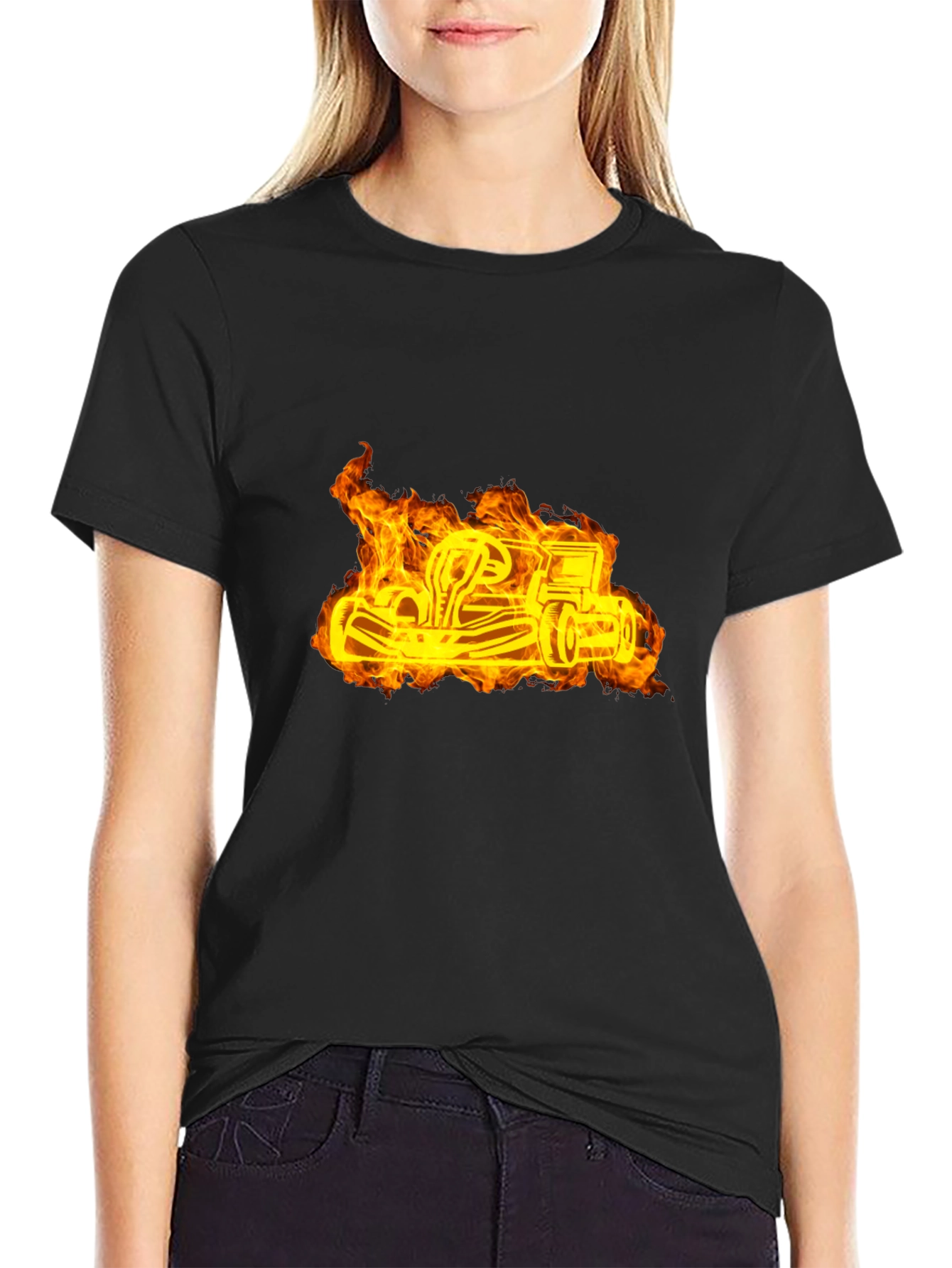 Fiery Go-Kart T-Shirt - Speed Demon Style