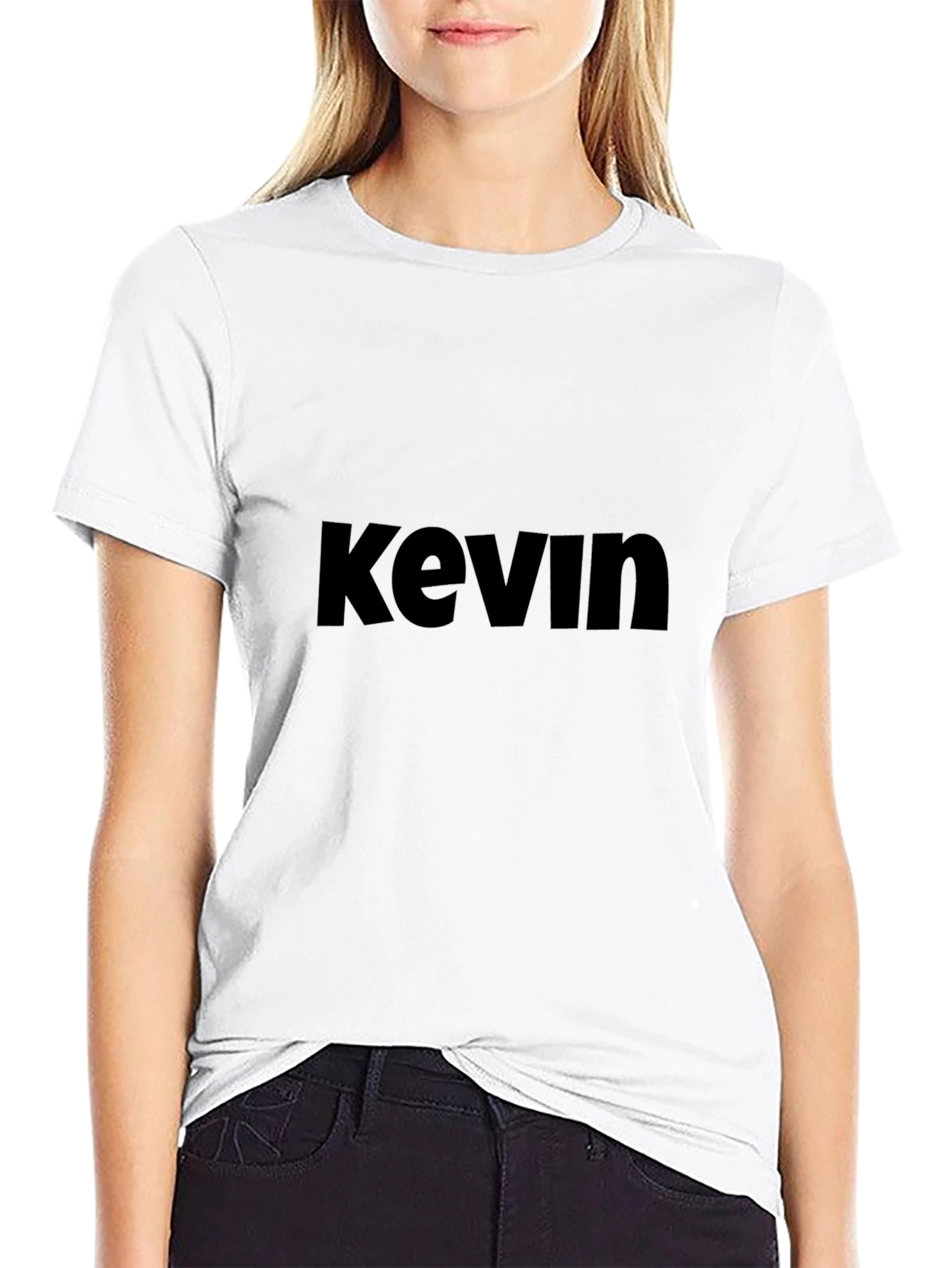 Mens Black Kevin Graphic Tee - Casual Style