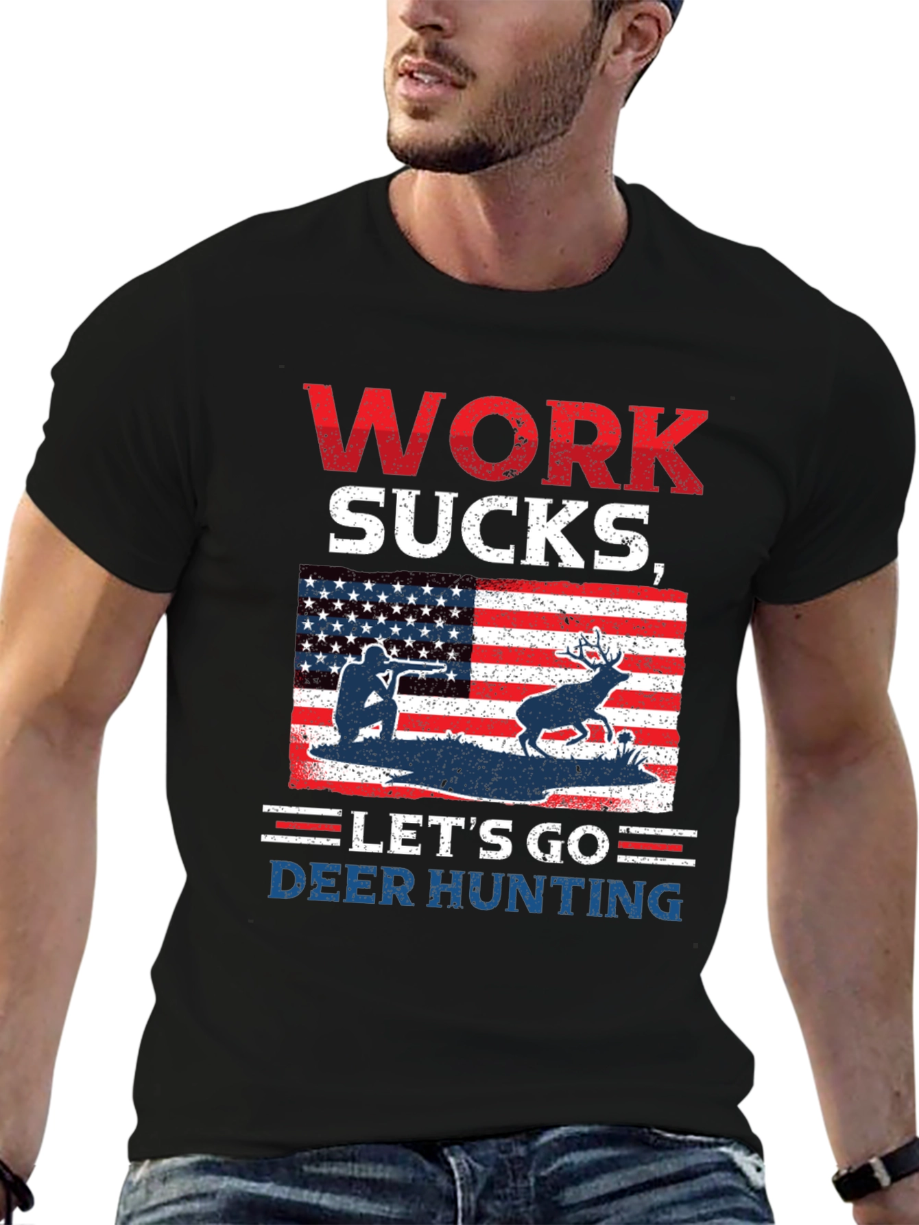 Work Sucks Lets Go Deer Hunting T-Shirt