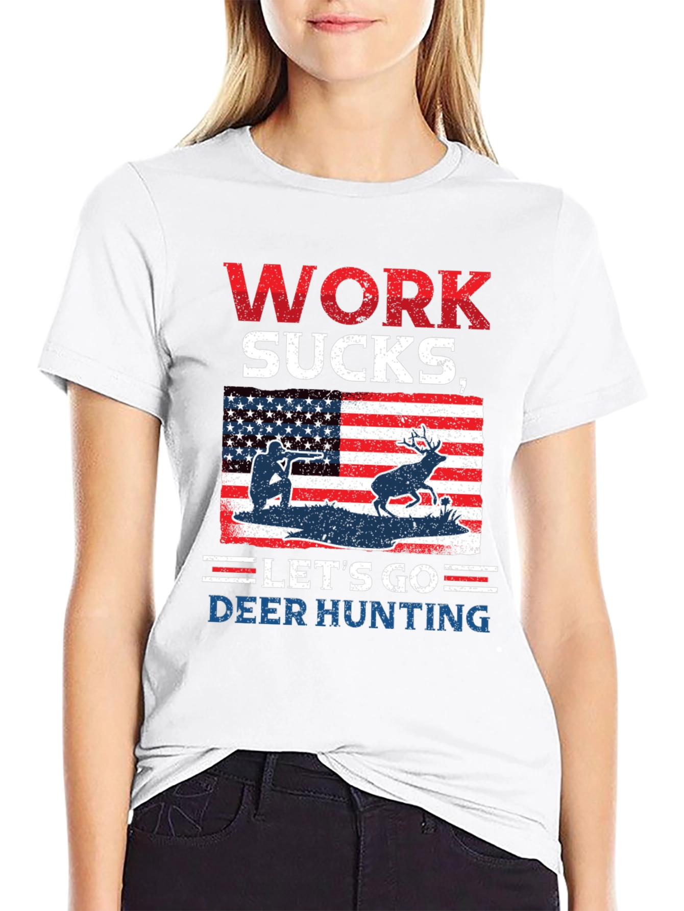 Work Sucks Lets Go Deer Hunting T-Shirt