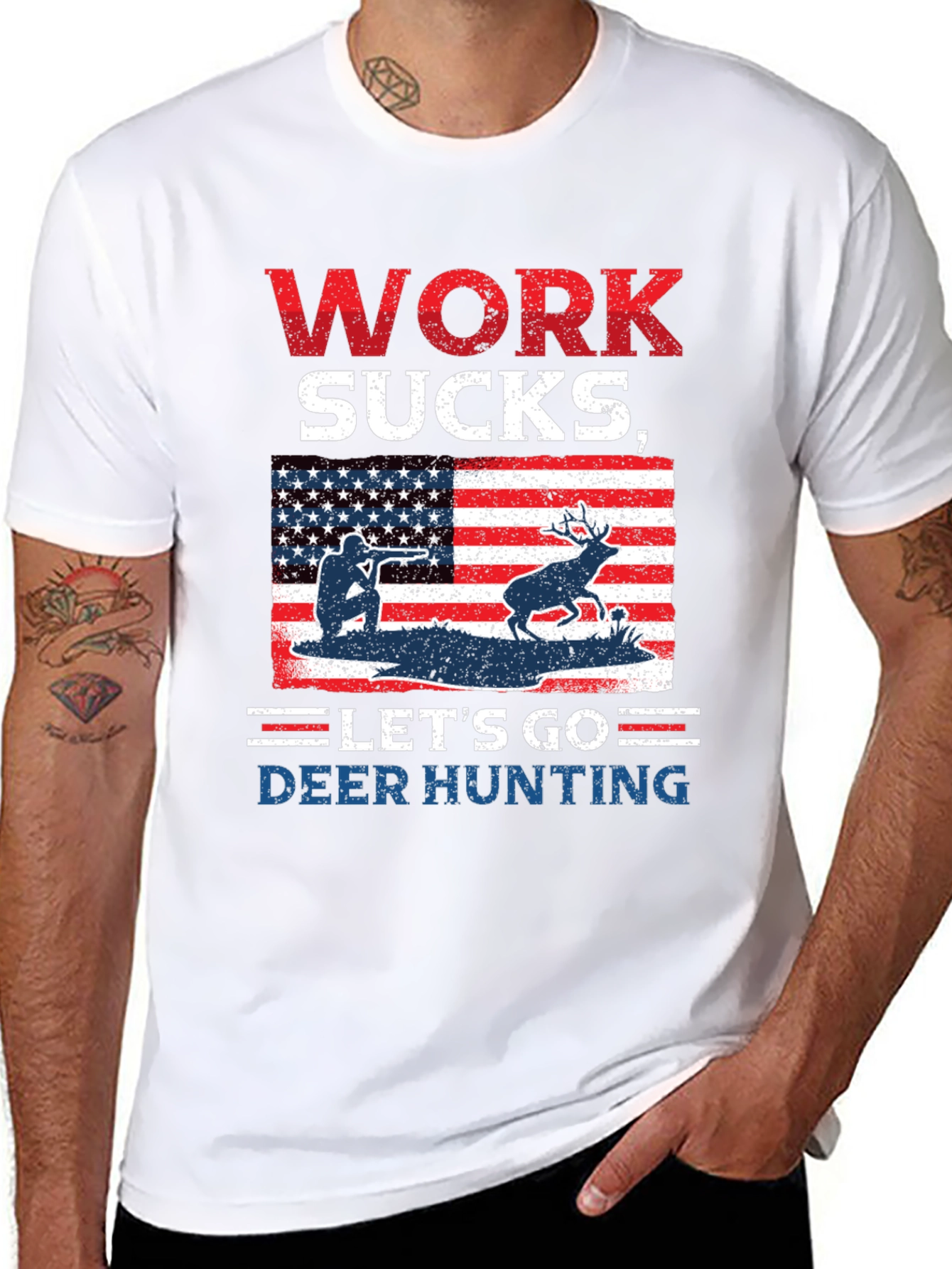 Work Sucks Lets Go Deer Hunting T-Shirt