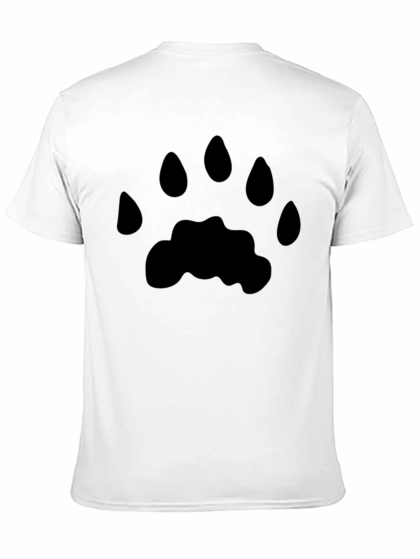 Bear Paw Print Graphic T-Shirt - Casual Comfort