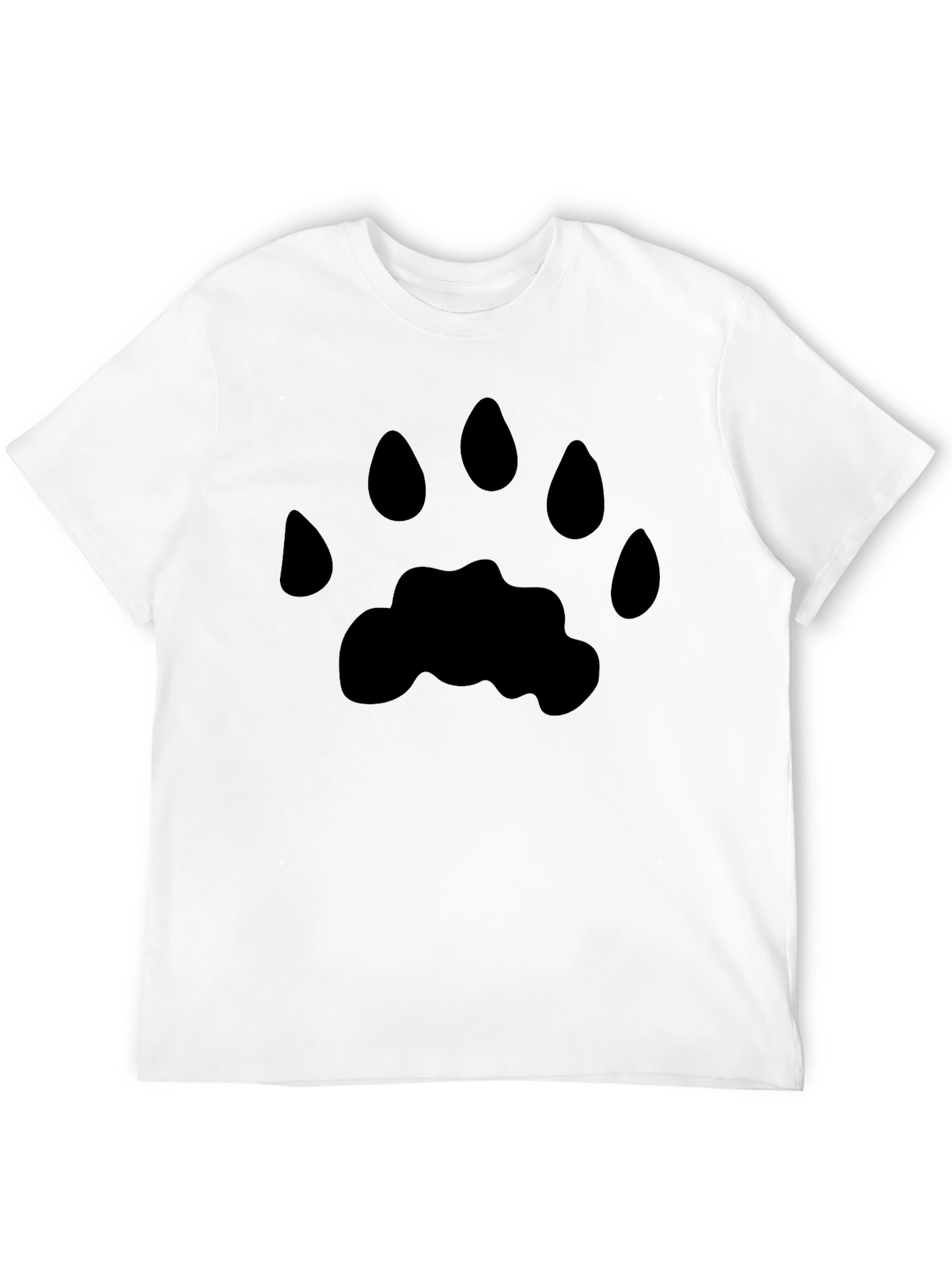 Bear Paw Print Graphic T-Shirt - Casual Comfort